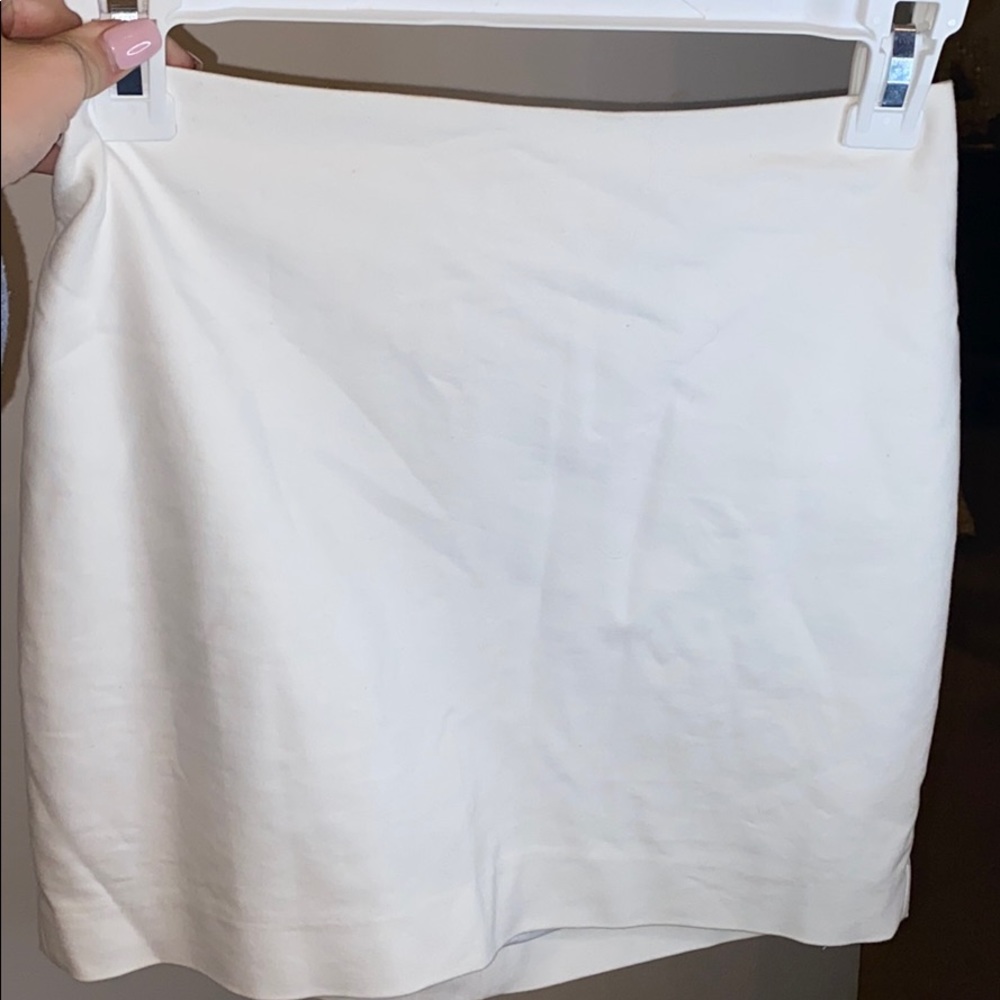 White mini skirt
